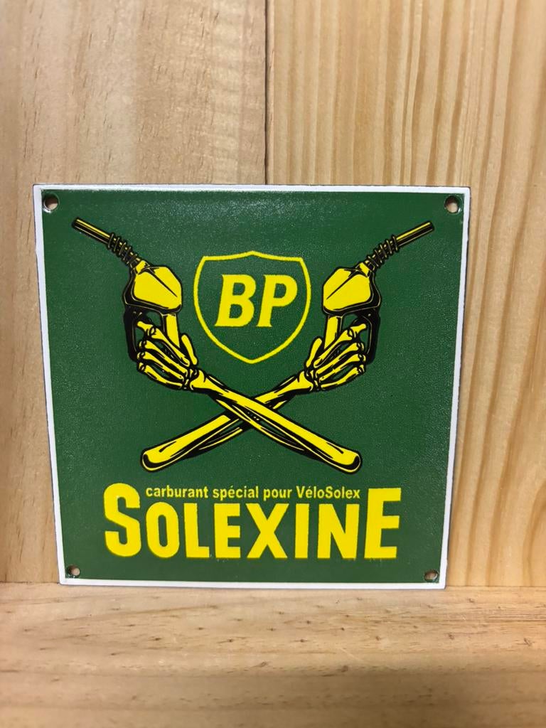 BP Solexine emaille plaat, Ophalen of Verzenden