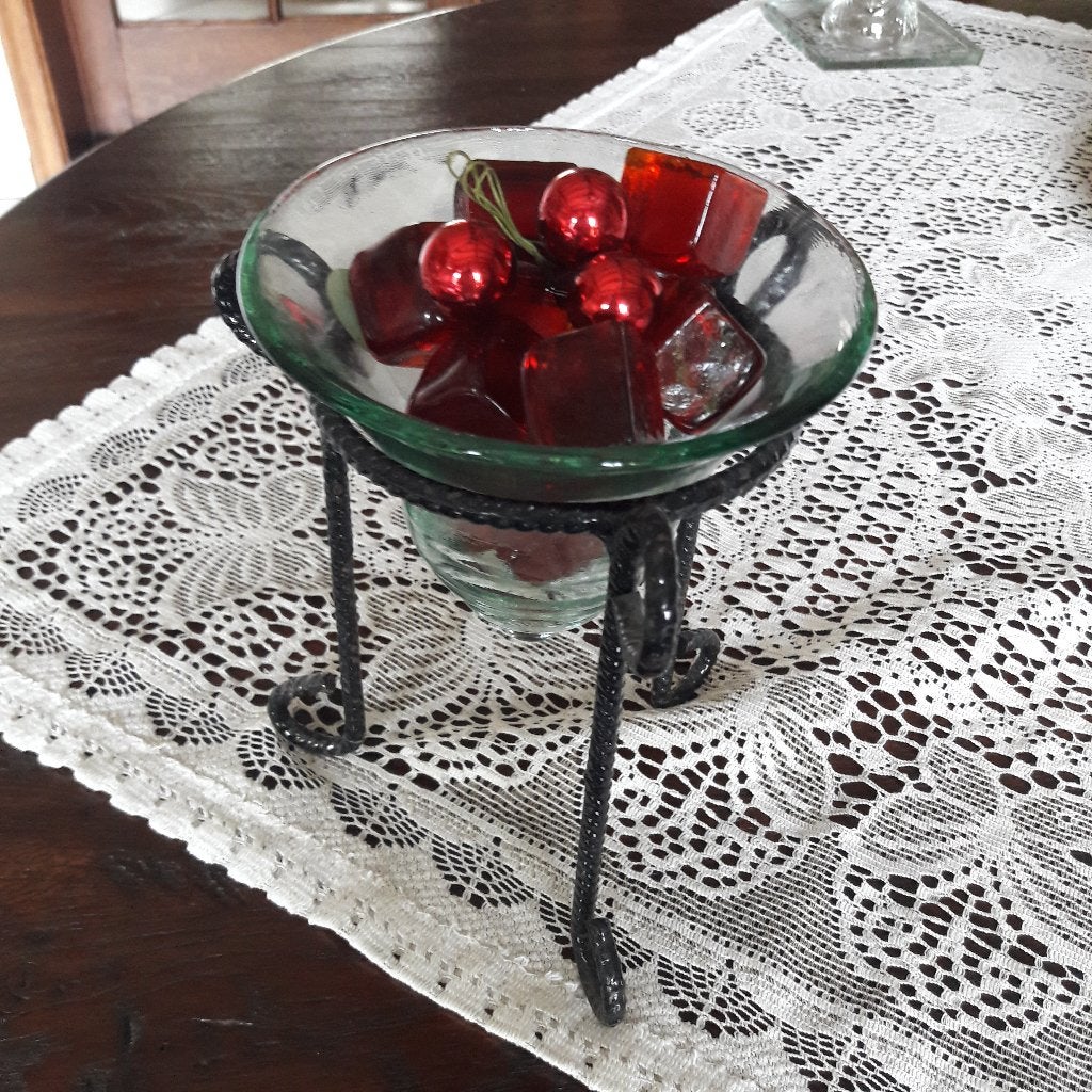 decoratie schaal op voet versierd, Ophalen, Schaal, Nieuw, Handgemaakt