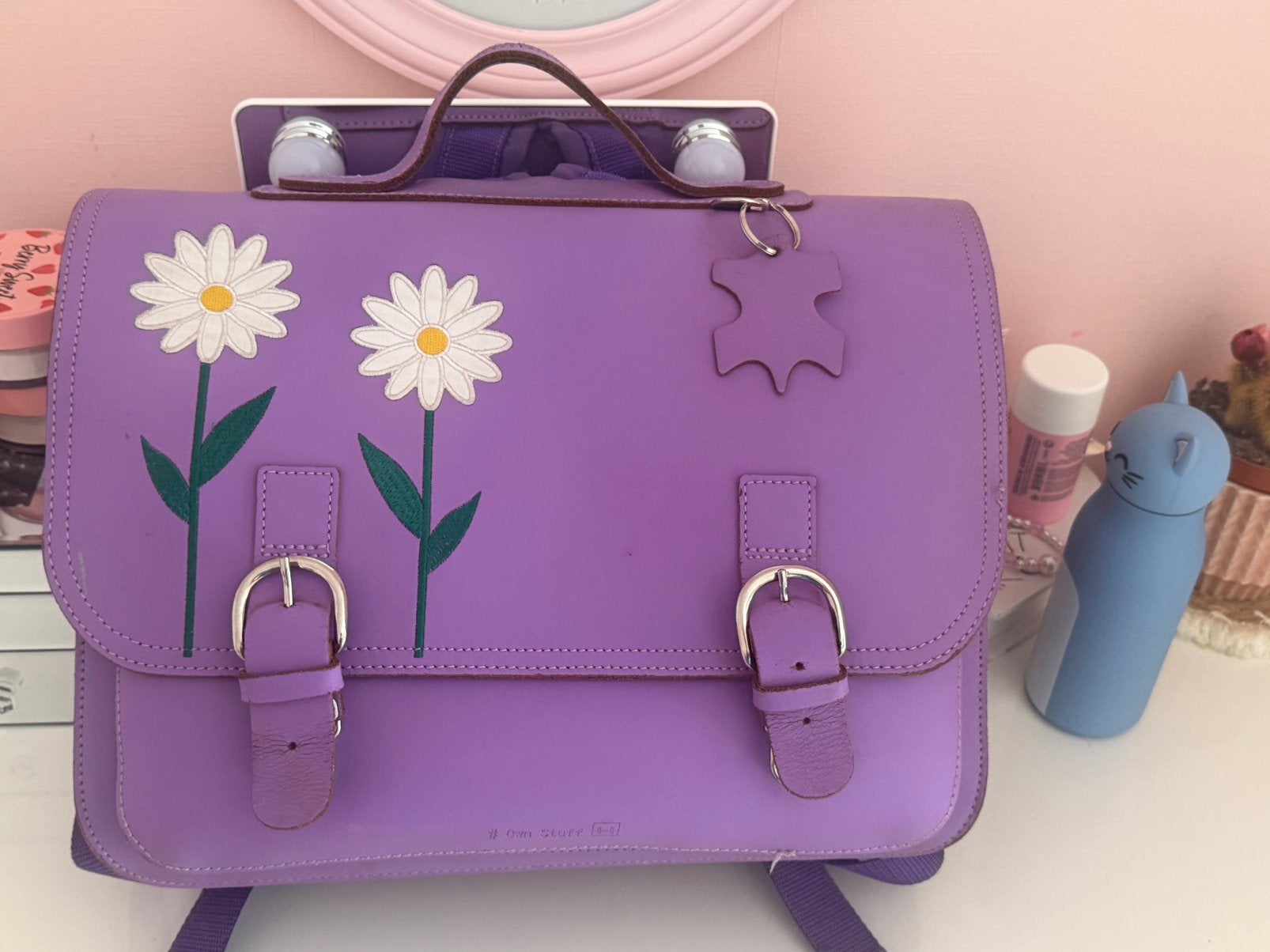 Own Stuff puur Leather schooltas, Ophalen, Zo goed als nieuw