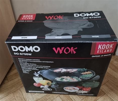 Domo elektrische wok 8700W, Ophalen of Verzenden, Nieuw, Wok