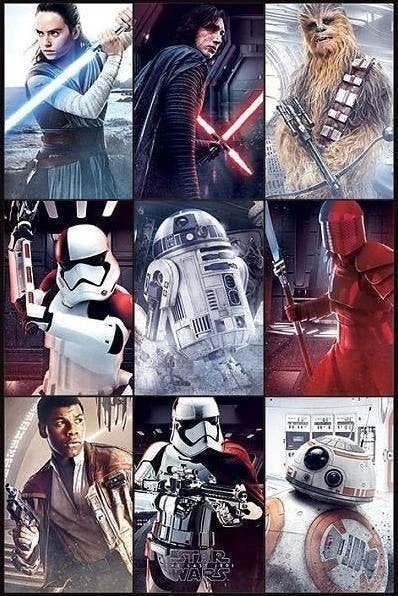 Star Wars Maxi Poster - The Last Jedi Characters Muurposter, Enlèvement ou Envoi, Neuf, Livre, Poster ou Affiche