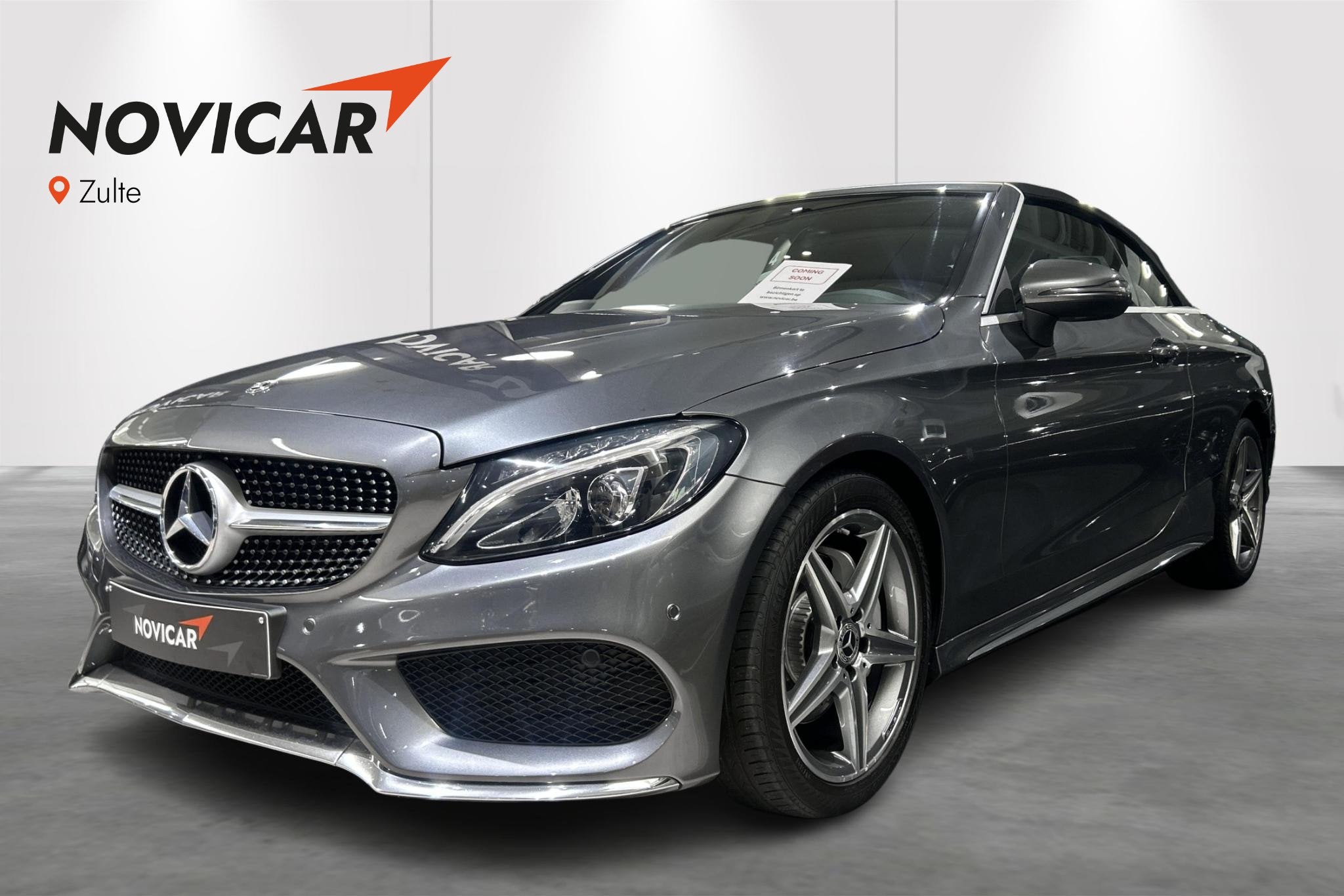 Mercedes-Benz C-Klasse Cabriolet C 220 d - LEDER + SENSOREN, Argent ou Gris, Achat, 1800 kg, Euro 6