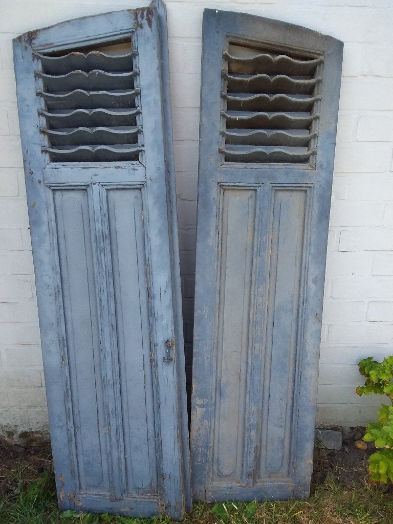 2 prachtige oude houten verweerde luiken, Ophalen