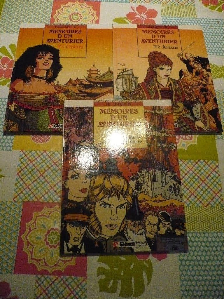 Lot de 3 bds Mémoires d'un aventurier en éditions originales, Livres, Enlèvement ou Envoi, Utilisé