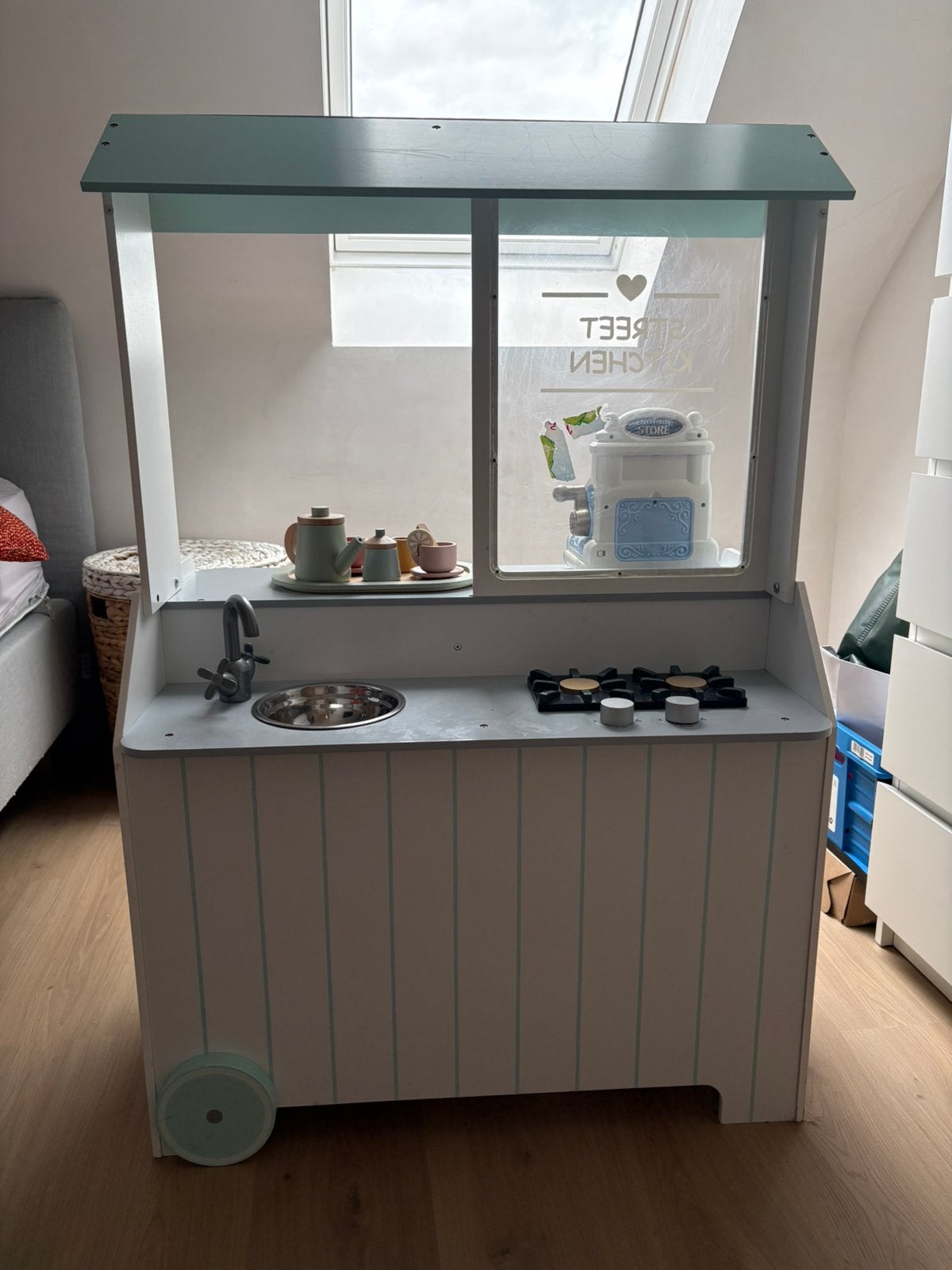 Houten speelkeukentje met accessoires, Ophalen, Gebruikt, Hout, Speelkeuken