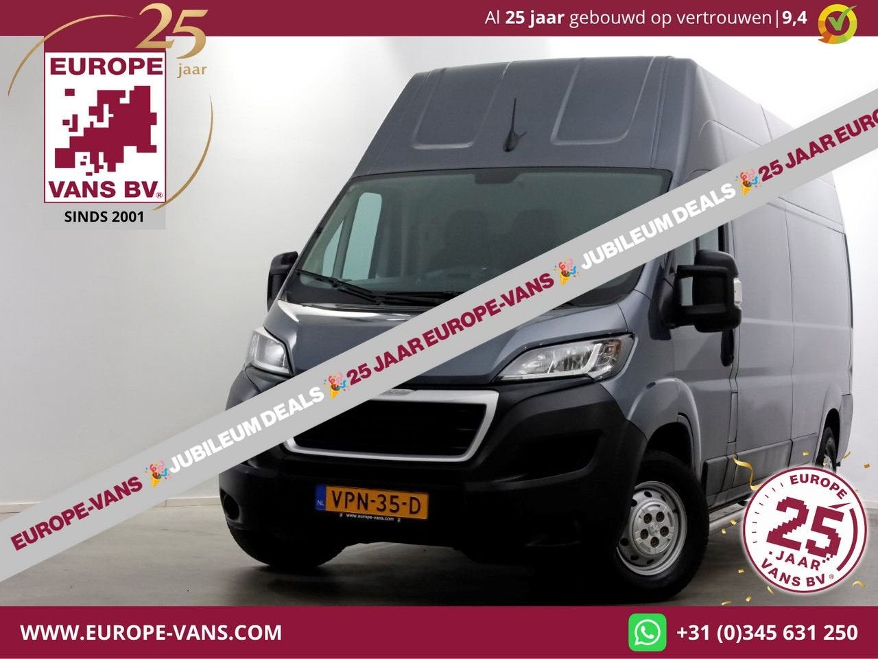 Peugeot Boxer 335 2.2 BlueHDi 140pk L3H3 Premium Airco/Camer, Autos, Camionnettes & Utilitaires, Argent ou Gris, Achat, Diesel