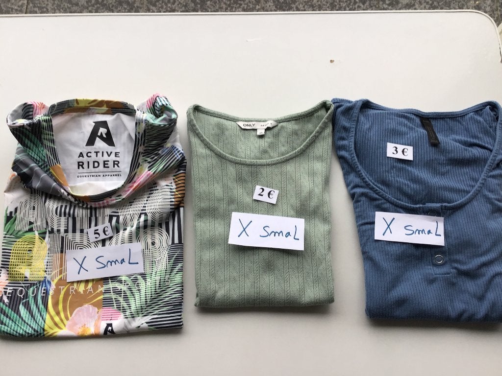 5 T-shirts maat X smal als nieuw, Kleding | Dames, Ophalen of Verzenden, Zo goed als nieuw, Maat 34 (XS) of kleiner