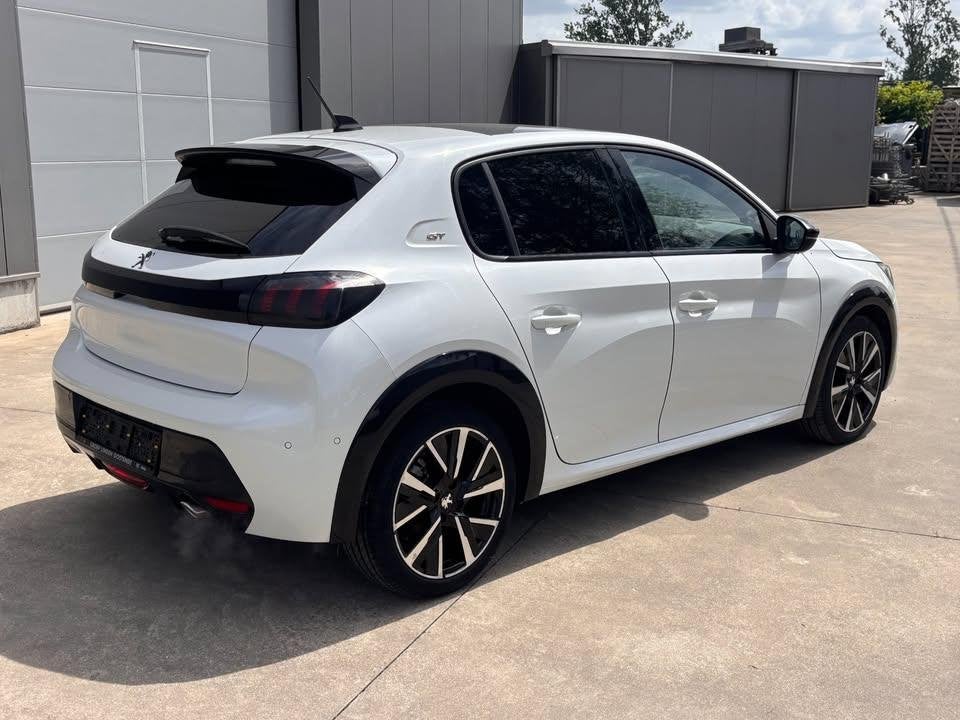 208 GT LINE SCHADEWAGEN ! LICHTE WATERSCHADE, Auto's, USB, Leder en Stof, Wit, Bedrijf