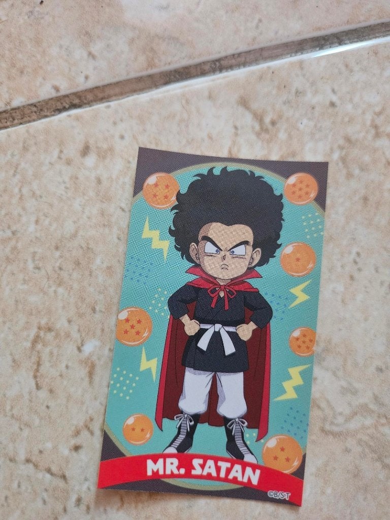 sticker anime Dragonball daima uit Japan Mr Satan, Verzamelen, Stickers, Zo goed als nieuw, Film, Tv of Omroep, Ophalen of Verzenden