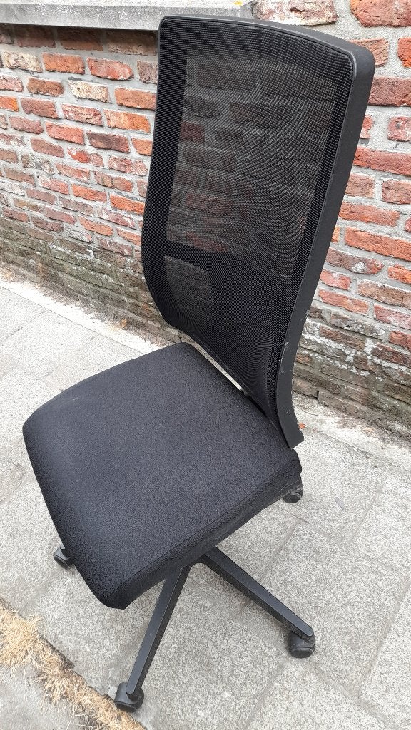 Bureaustoel met transpante rug, Ophalen, Gebruikt, Zwart, Bureaustoel