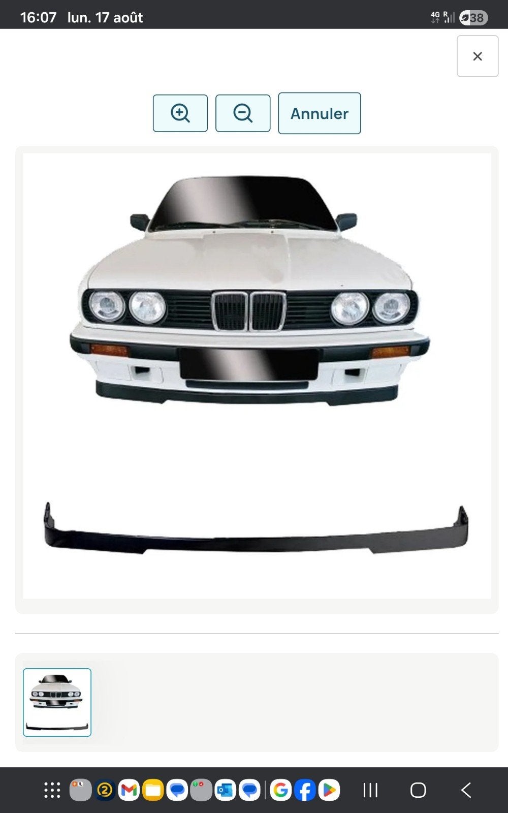 Spoiler avant neuf et peint pour BMW E30 phase 2, Auto-onderdelen, Ophalen of Verzenden, Voor, BMW