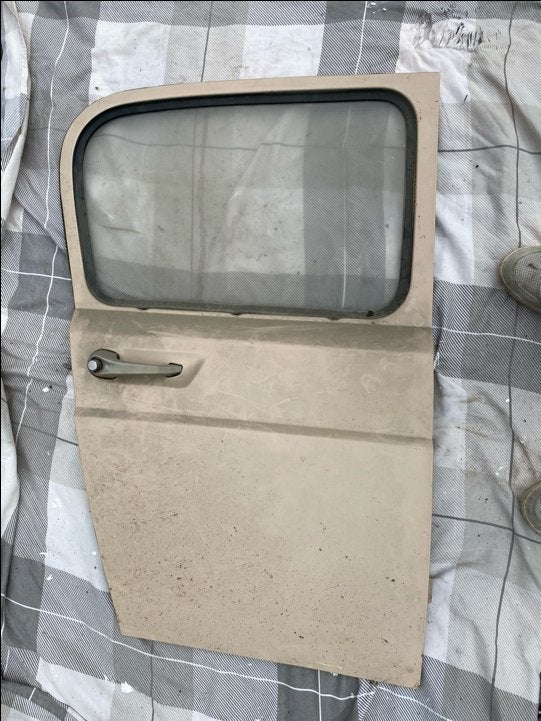 Renault 4 r4 4l - Porte -1beige pièce ancêtre auto, Enlèvement, Utilisé, Renault, Porte