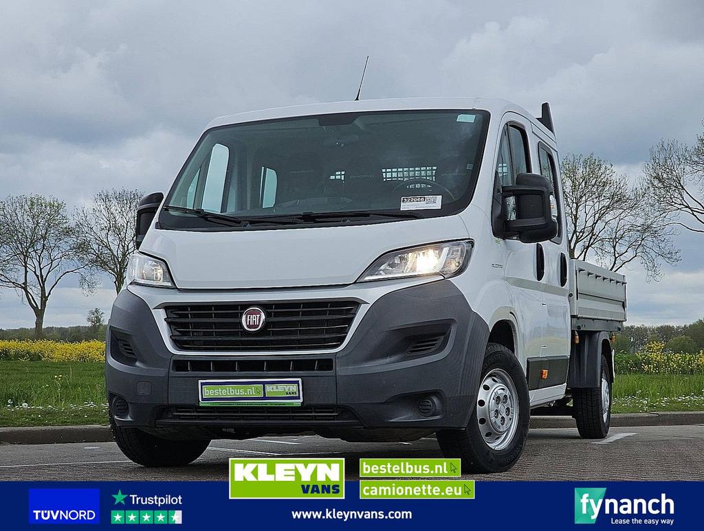 Fiat DUCATO 2.3 L4 Open Laadbak Navi, Wit, Bedrijf, Cruise Control, Handgeschakeld