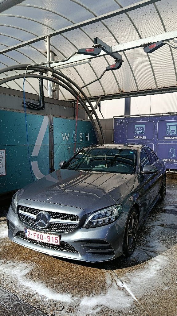 Mercedes C180 AMG Line (tva récupérable), Cuir, Argent ou Gris, 1440 kg, Entretenue par le concessionnaire