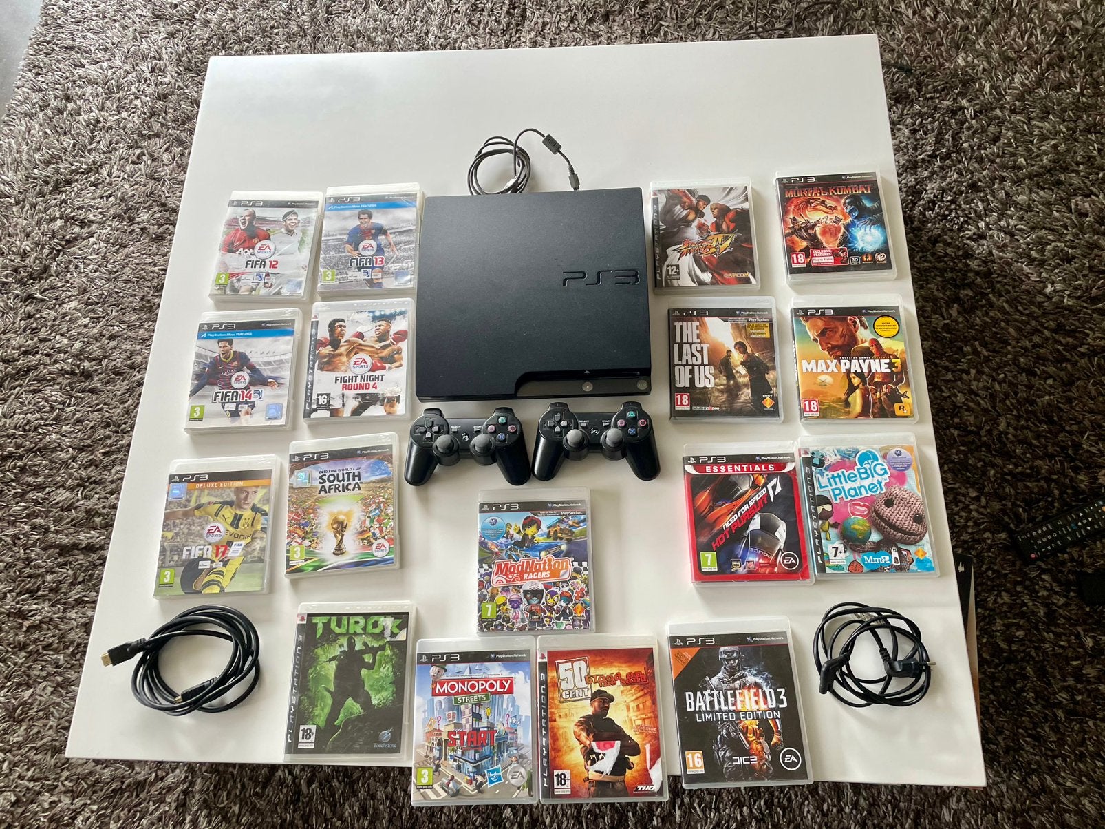 PlayStation 3 Slim 120 GB - Inclusief 15 Games, Ophalen of Verzenden, Zo goed als nieuw
