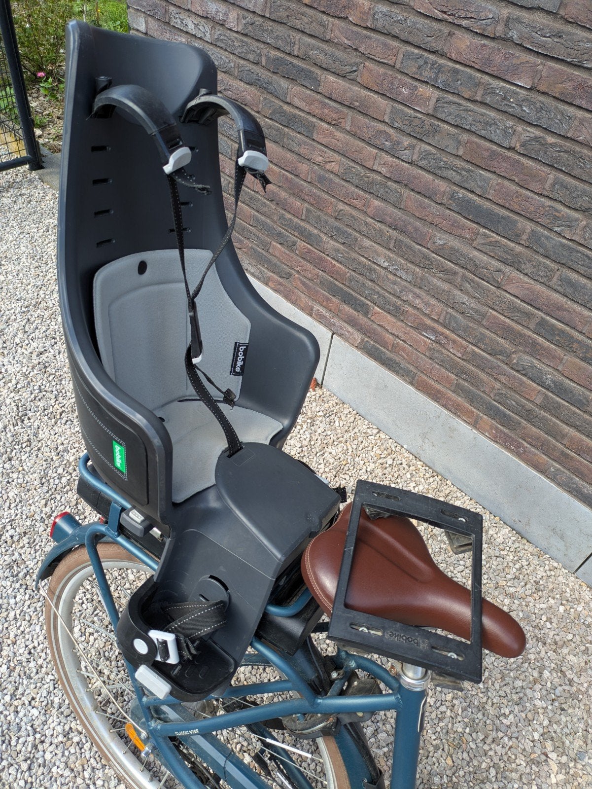 fietsstoeltje Bobike met 2 onderstellen, Enlèvement, Siège arrière, Bobike