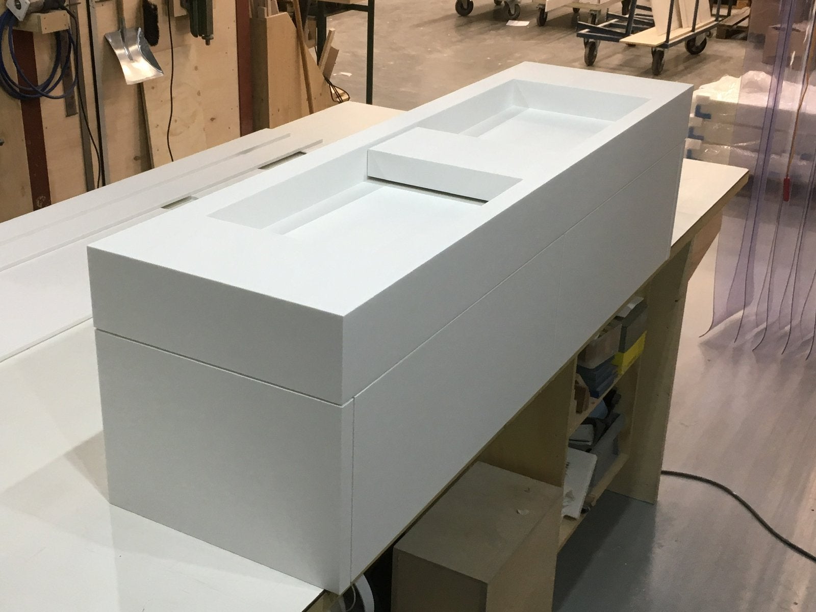 Corian solid surface badkamermeubel 1.60 mtr, Neuf, 25 à 50 cm, Moins de 100 cm, Meuble lavabo