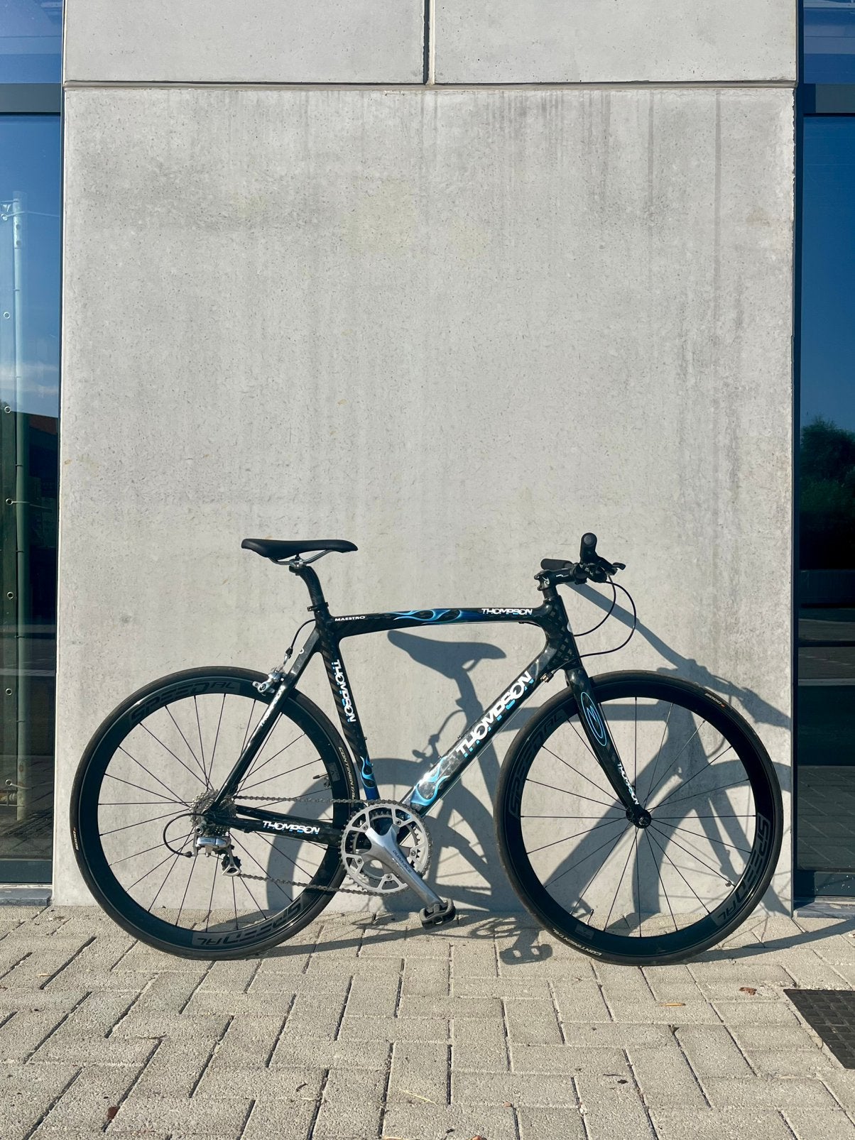 Thompson full carbon racefiets – fixie look, Ophalen, Zo goed als nieuw