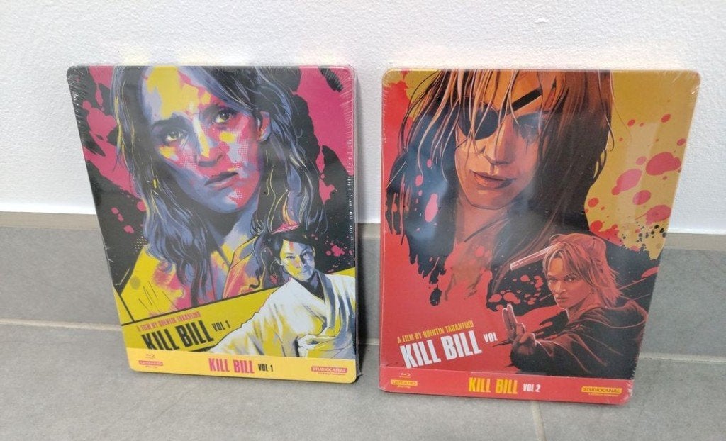 Set van 2 nieuwe 4K steelbooks Kill Bill 1&2 dozen, Film, Ophalen of Verzenden, Nieuw in verpakking, Actie