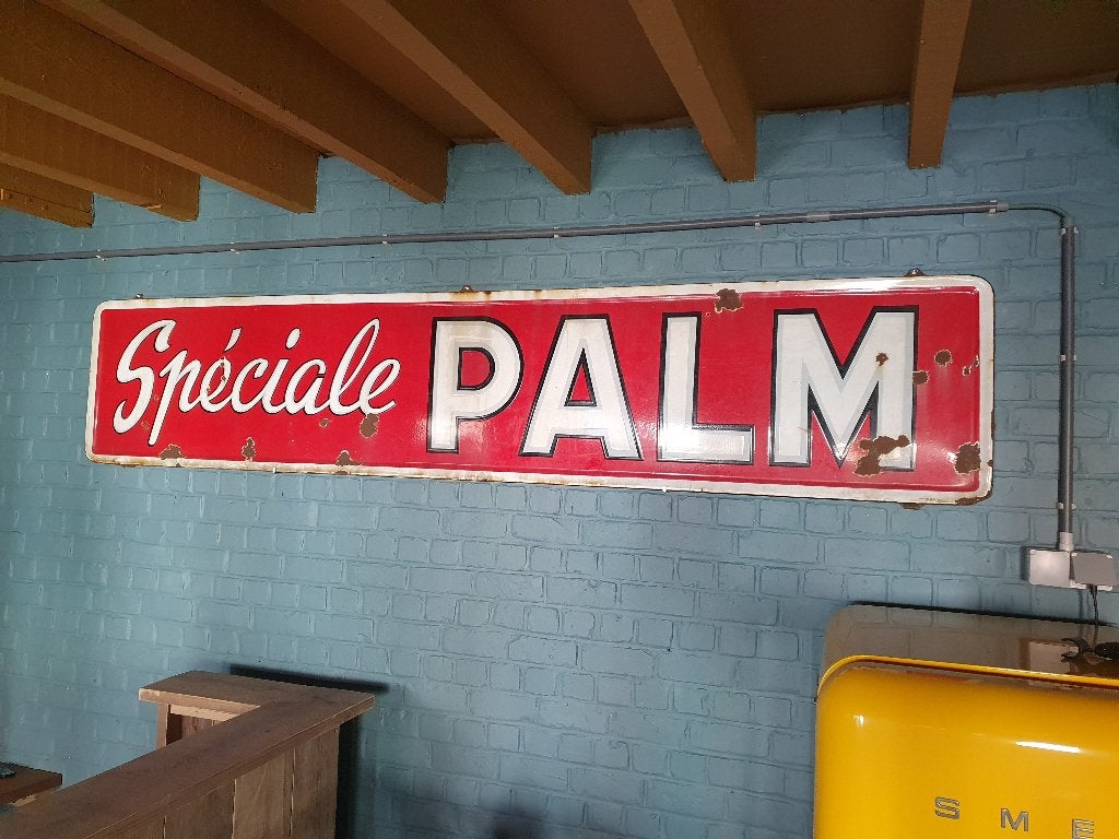 Emaille reclamebord Speciale Palm, Verzamelen, Ophalen, Gebruikt, Reclamebord