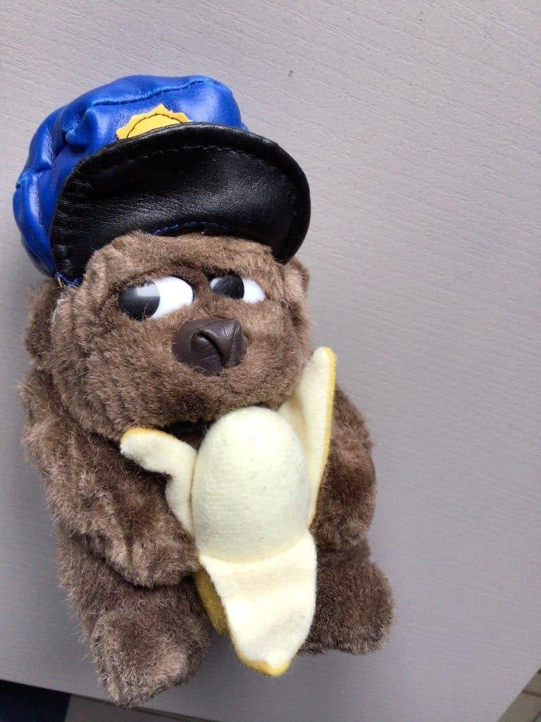 Knuffel aap gaan met die banaan, Ophalen of Verzenden, Aap