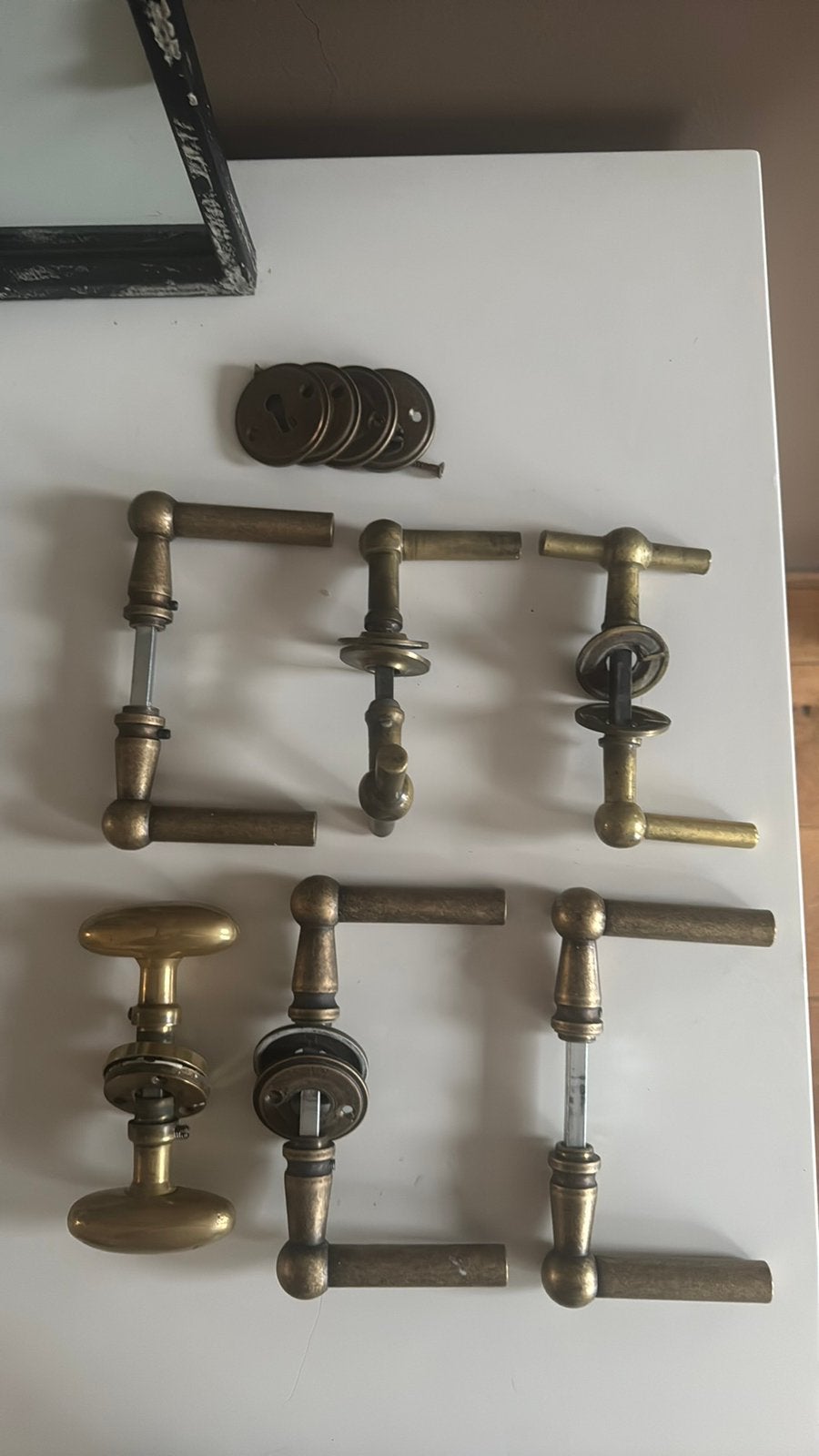 Poignees porte en laiton, Bricolage & Construction, Enlèvement, Utilisé