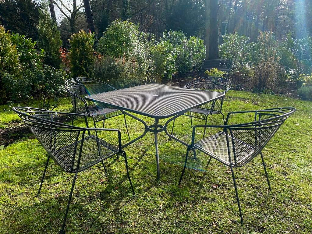 Magnifique ensemble de jardin en métal noir, Enlèvement, Salons de jardin