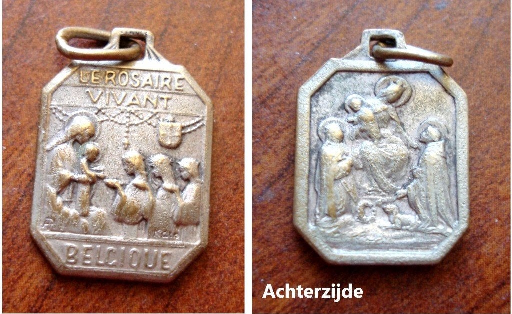 Medaille La Rosaire Vivant Belgique, Collections, Envoi, Utilisé, Autres types, Christianisme | Catholique