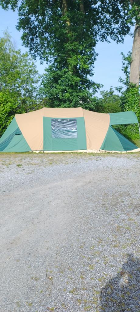 Stevige 6-persoonstent te koop, Caravans en Kamperen, Vouwwagens, Ophalen, Groen