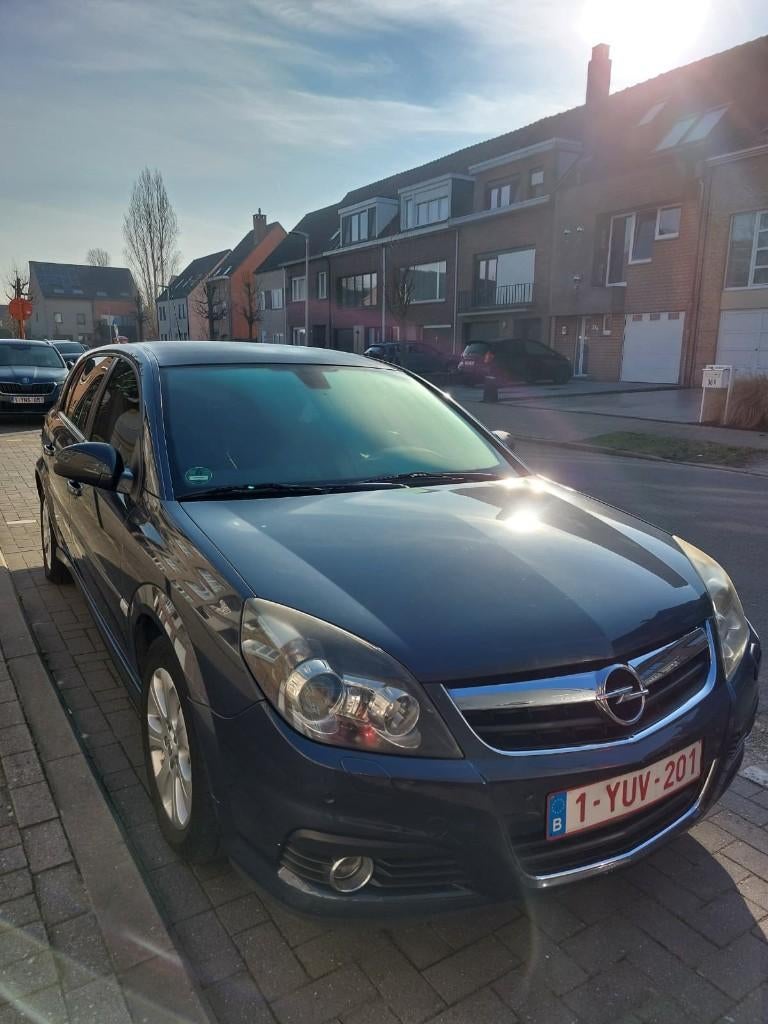 2008 Opel signum, Auto's, Opel, Voorwielaandrijving, Zwart, Blauw, Leder