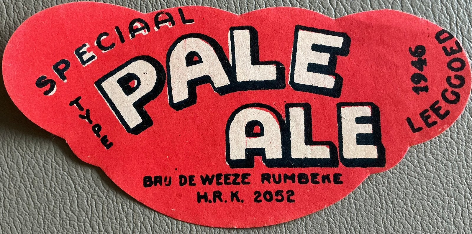 Oud BR.DE WEEZE/SPECIAAL PALE ALE/RUMBEKE/bieretiket, Verzamelen, Ophalen of Verzenden, Zo goed als nieuw, Overige typen, Overige merken