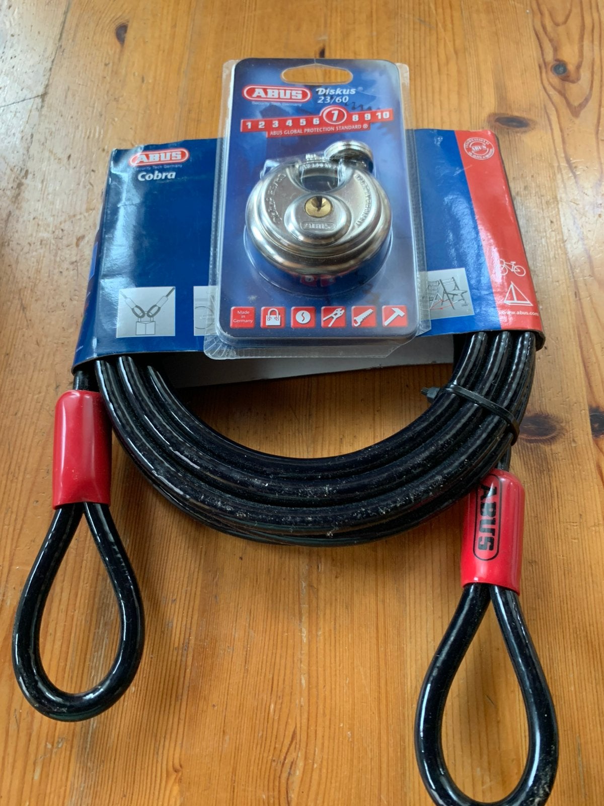 Ringslot en kabel, Fietsen en Brommers, Ophalen, Nieuw, Ringslot