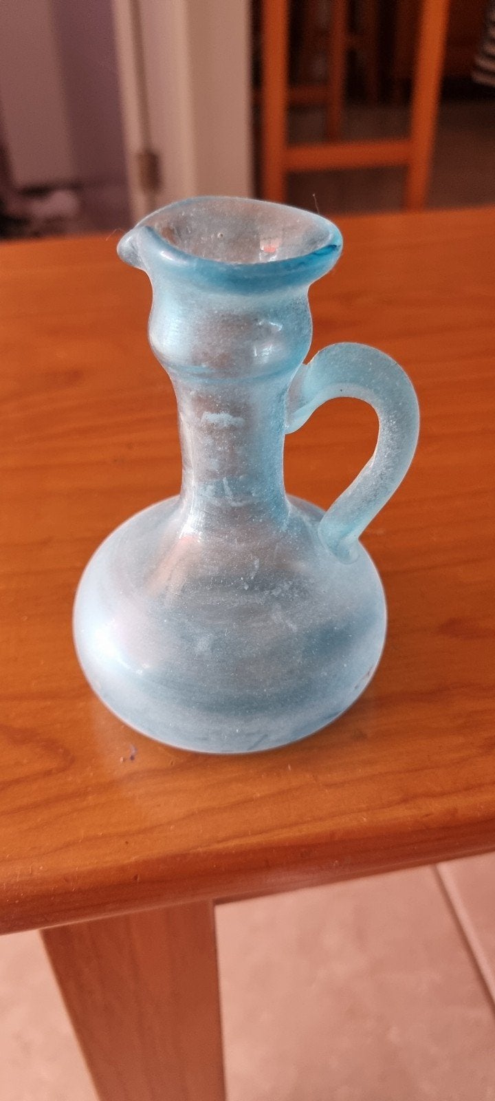 Vase en verre italien Scavo bleu ciel de Murano, Enlèvement