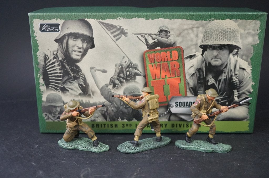 W Britains Britse 3rd Infantry soldaten - 1/30 - TOP, Verzamelen, Militaria | Tweede Wereldoorlog, Ophalen of Verzenden