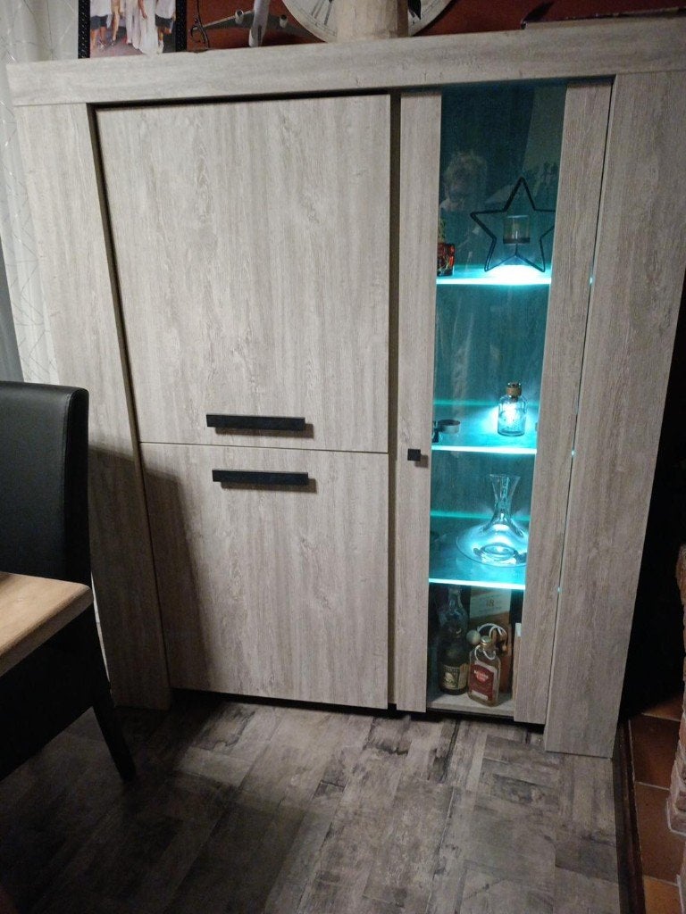 Vitrine salle a manger, Neuf, 25 à 50 cm, Avec porte(s), Moderne