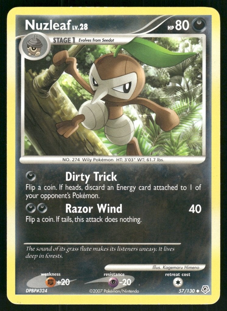 Nuzleaf 57/130 - Diamond &amp; Pearl (EX), Verzenden, Gebruikt