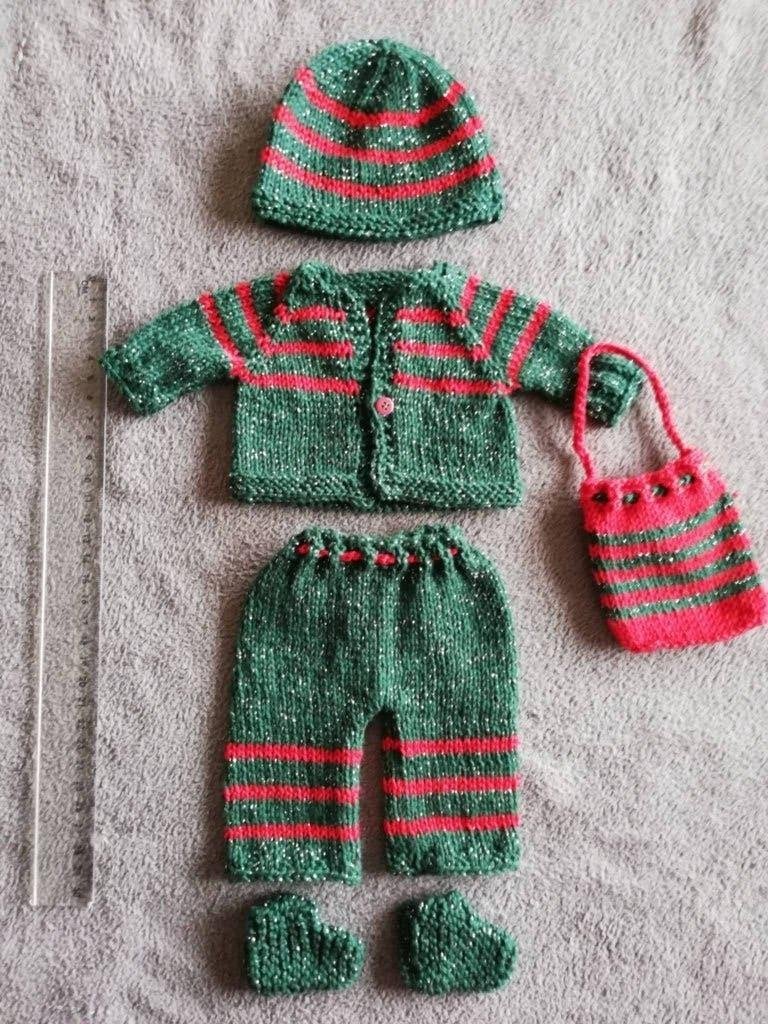 Poppenkleertjes, 5-delige kerstset, nieuw, Ophalen of Verzenden, Nieuw, Babypop