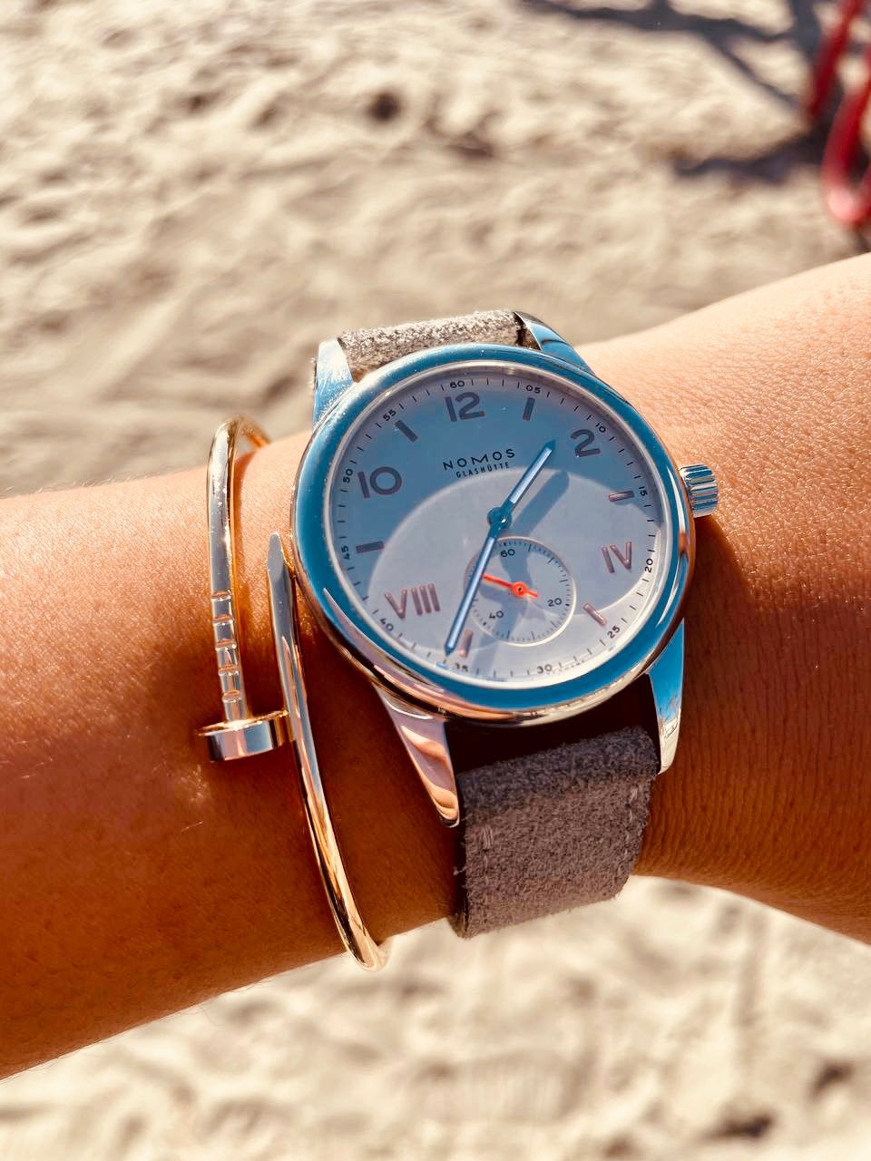 Nomos Glashütte Club Campus – Réf. 709, Handtassen en Accessoires, Horloges | Heren, Ophalen, Zo goed als nieuw