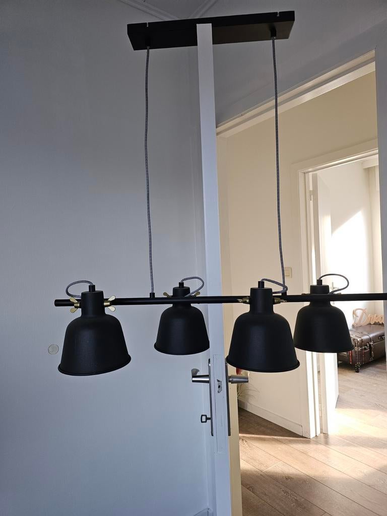 Luminaire suspension noir et or
