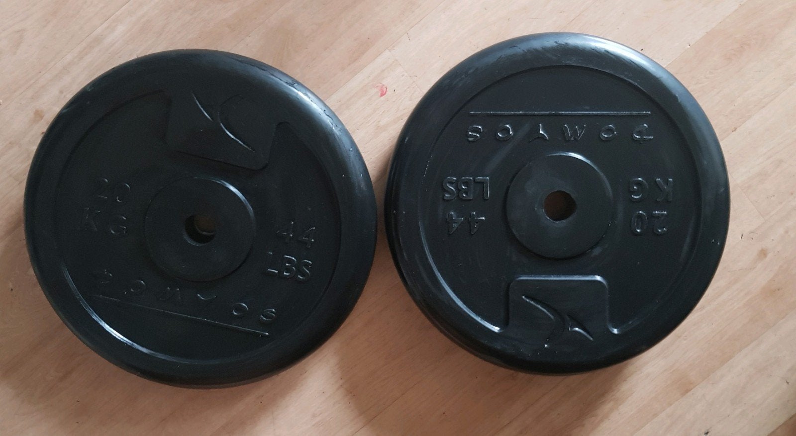 2x gewichten van 20 kilo, Sport en Fitness, Ophalen