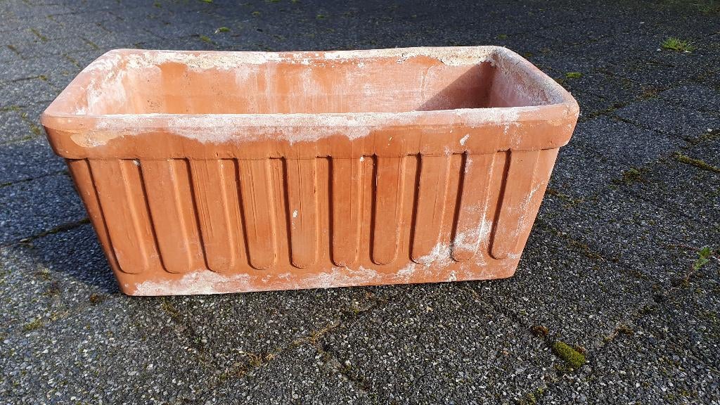 Terracotta Bloembak, Tuin en Terras, Ophalen, Gebruikt, Steen, Balkon