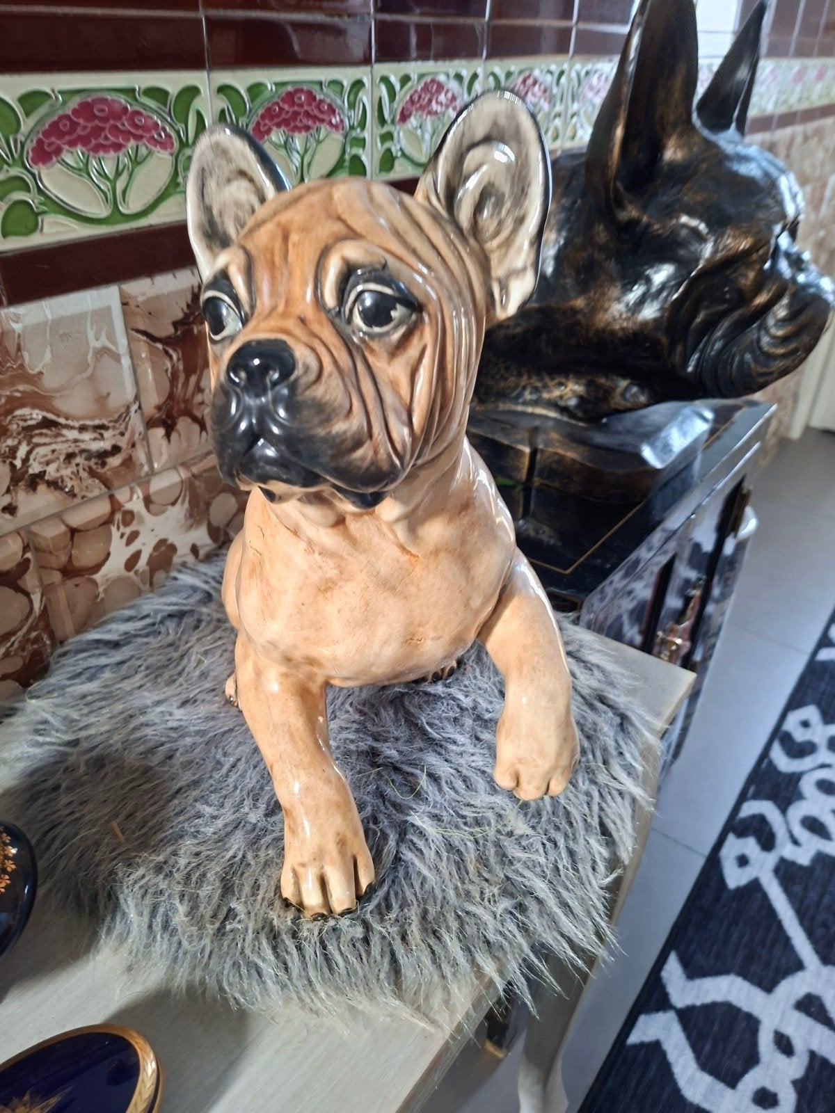 Franse bulldog porselein fawn, Ophalen