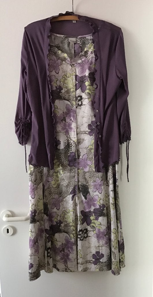 Leuk mouwloos zomerjurkje met vestje van MAYERLINE (mt 46), Mayerline, Taille 46/48 (XL) ou plus grande, Enlèvement ou Envoi, Comme neuf