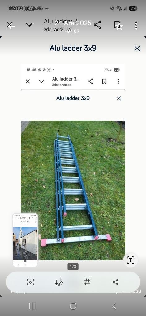 Salu ladder 3x9, Auto-onderdelen, Ophalen