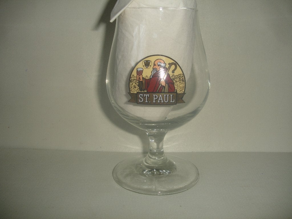 Bierglas St. Paul, brij. Sterkens, Hoogstraten, € 1,00, Verzamelen, Ophalen of Verzenden, Zo goed als nieuw, Glas of Glazen, Overige merken