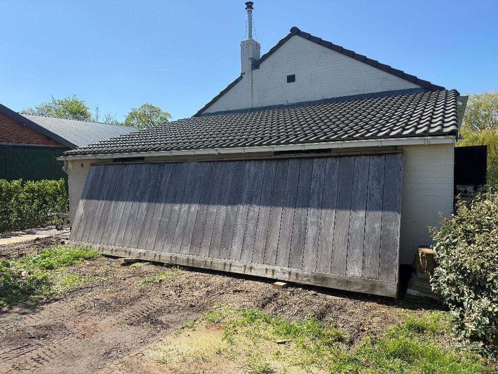 Schuifpoort 6m + tuinpoort 1m, Tuin en Terras, Ophalen, Gebruikt, Schuifpoort, 200 cm of meer