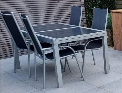 Tuintafel, Ophalen, Gebruikt, Rechthoekig, Aluminium