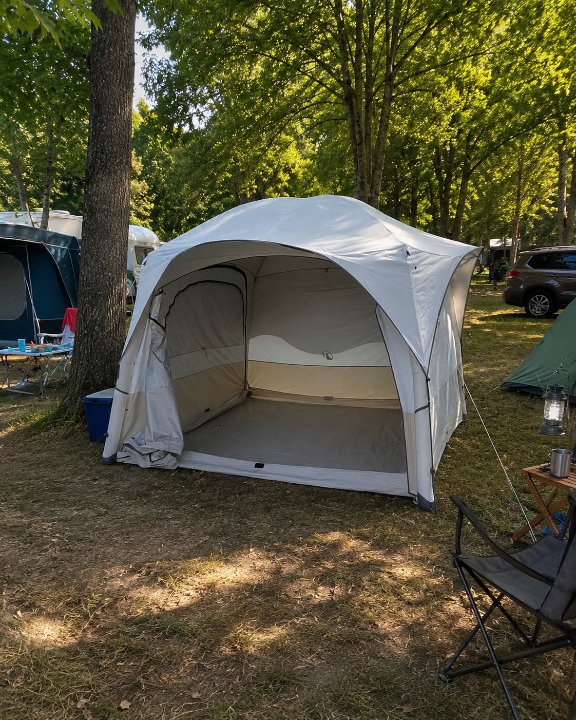 Tente gonflable Quechua Air Seconds Fresh 8 places, Caravans en Kamperen, Tenten, Ophalen, Zo goed als nieuw