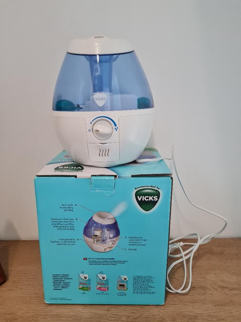 Vickx mini cool mist luchtbevochtiger - splinternieuw, Ophalen of Verzenden, Luchtbevochtiger
