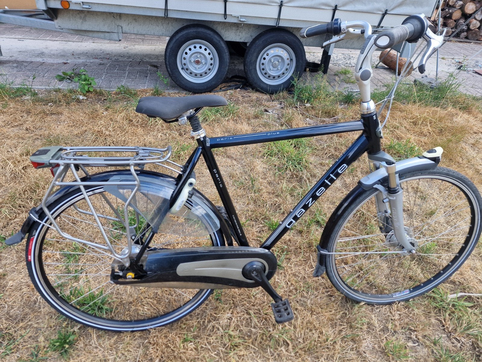herenfiets gazelle paris plus 28" 57 cm, Fietsen en Brommers, Ophalen, Gebruikt, Versnellingen, 57 tot 61 cm